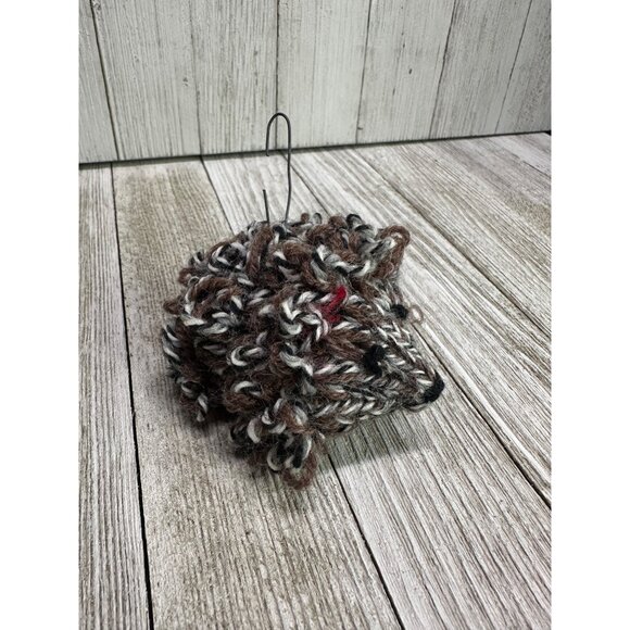 Yarn Unique Knitted Hedgehog Pattern Ornament Decor - Picture 7 of 7